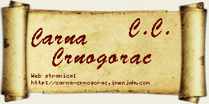 Čarna Crnogorac vizit kartica